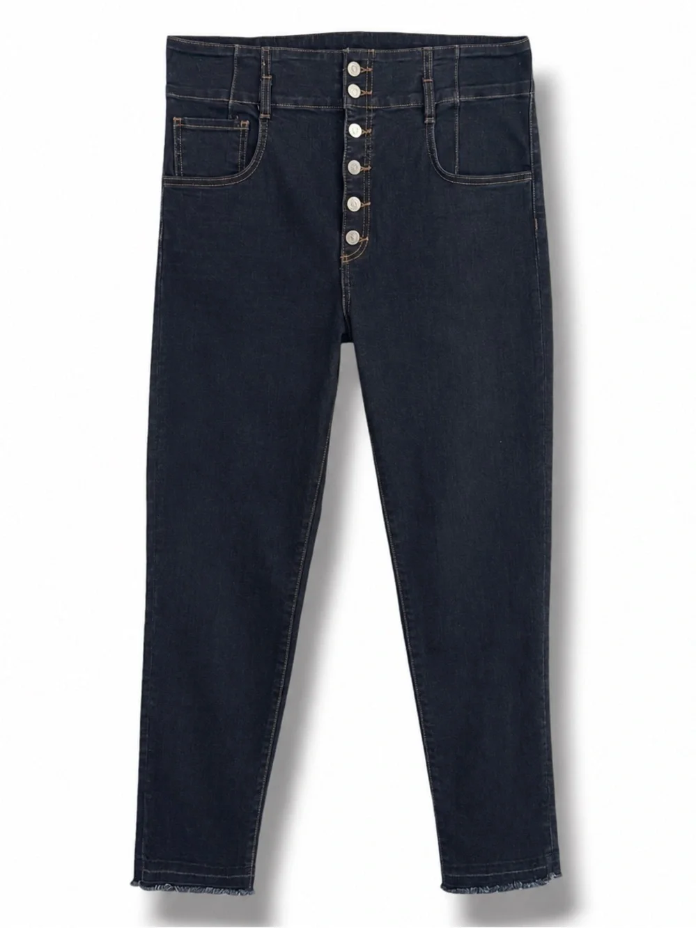 VERONICA BEARD KEITH 12” CORSET DARK SLATE HIGH RISE DENIM JEANS SZ 33
